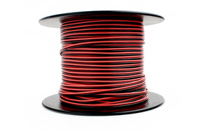 Акустический кабель круглый в чёрно-красной изоляции