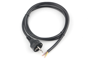 Сетевой шнур, с прямой вилкой S22, тип провода: ПВС-ВП, сечение 3 х 1.5 мм²